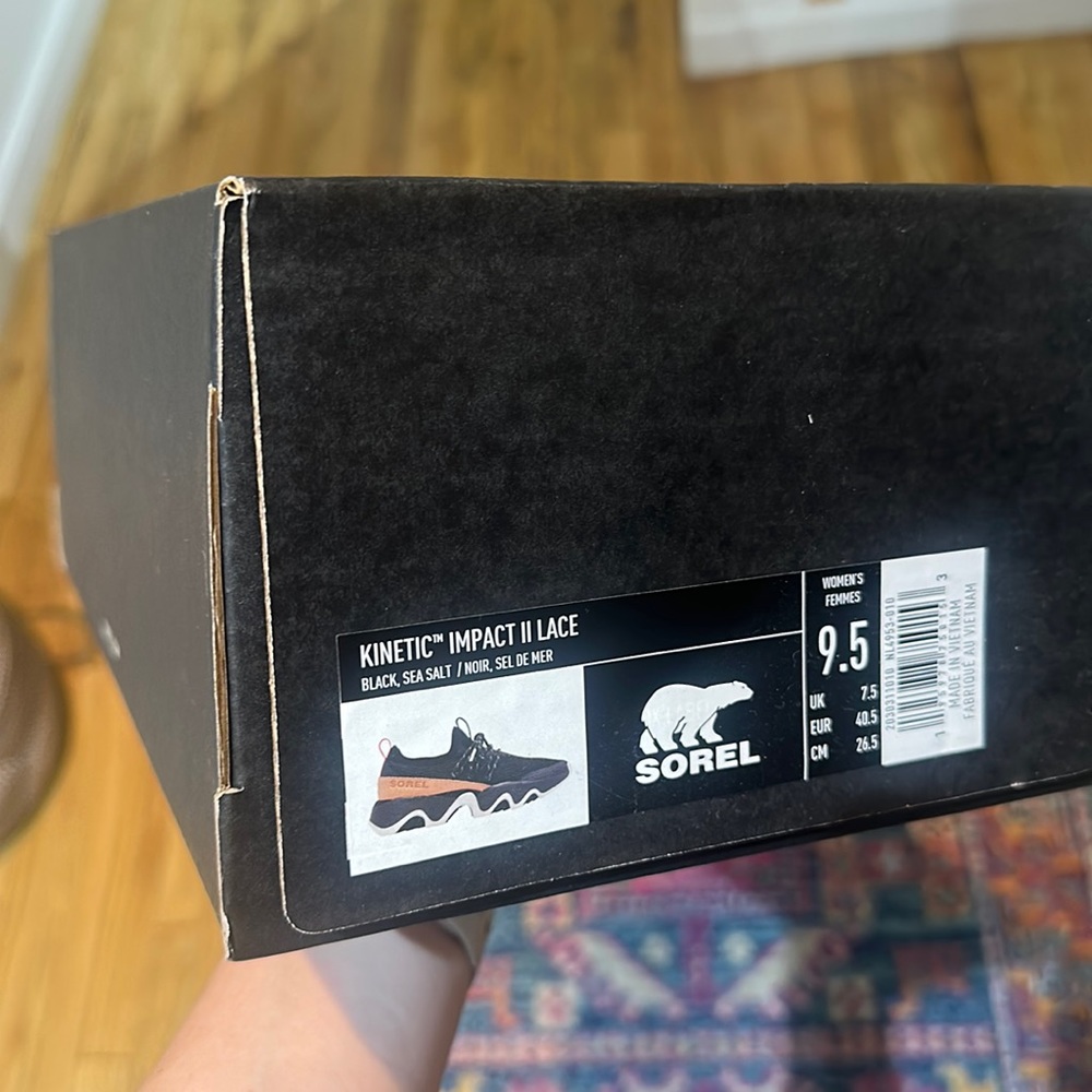 Sorel Kinetic Impact II Lace Sneakers in black/sea salt